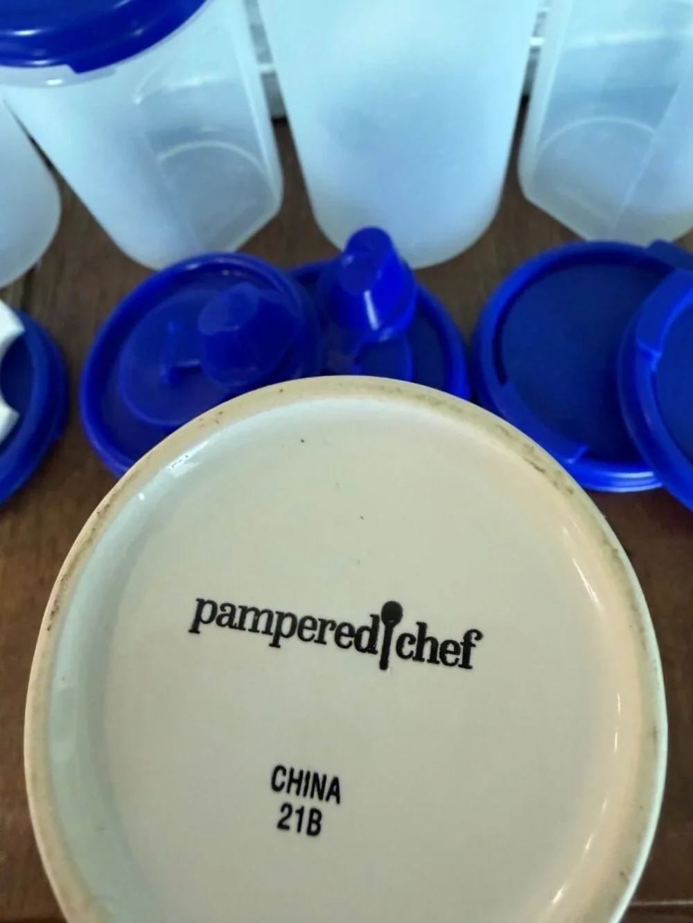 Tupperware Modular Mates Storage Container Set + Pampered Chef Ceramic Microwave